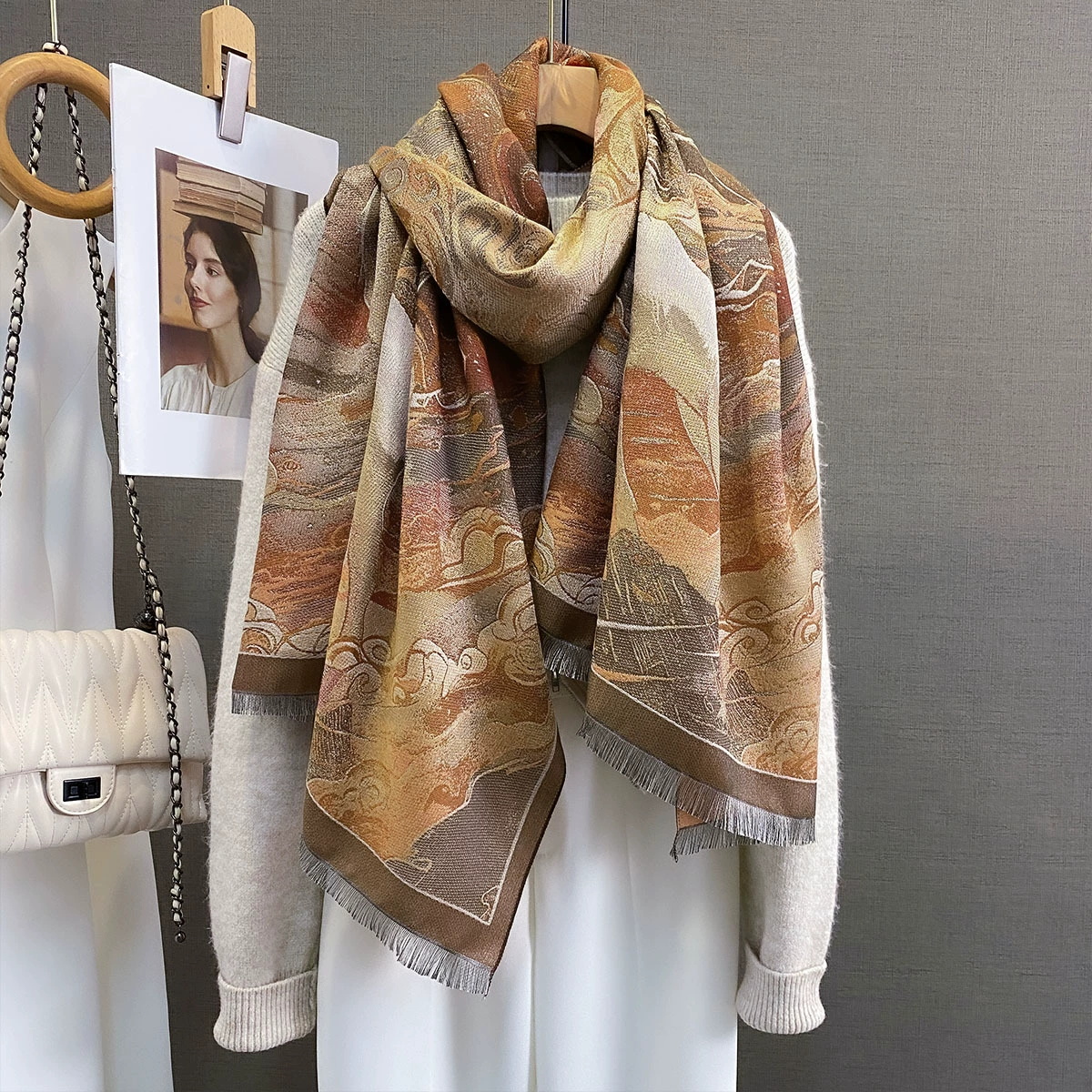 Mens Fashion Poncho - Women Men Cashmere Shawl Wrap Autumn