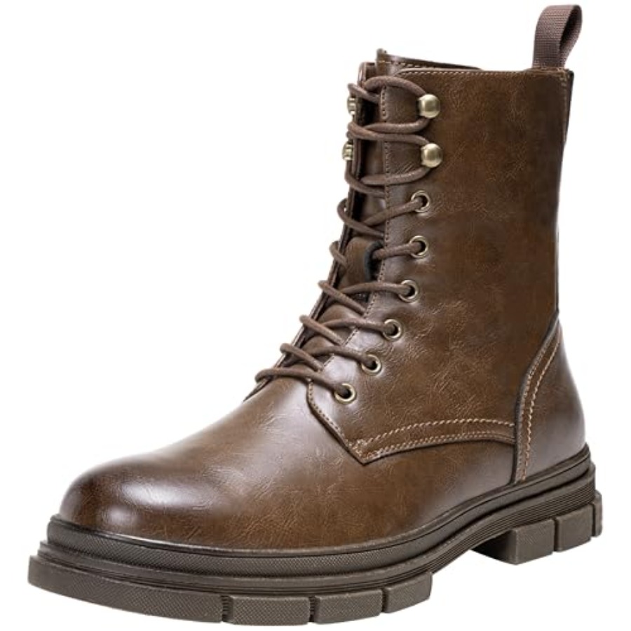 Mens Fashion Dress - Mens Boots High Top Motorcycle Boots