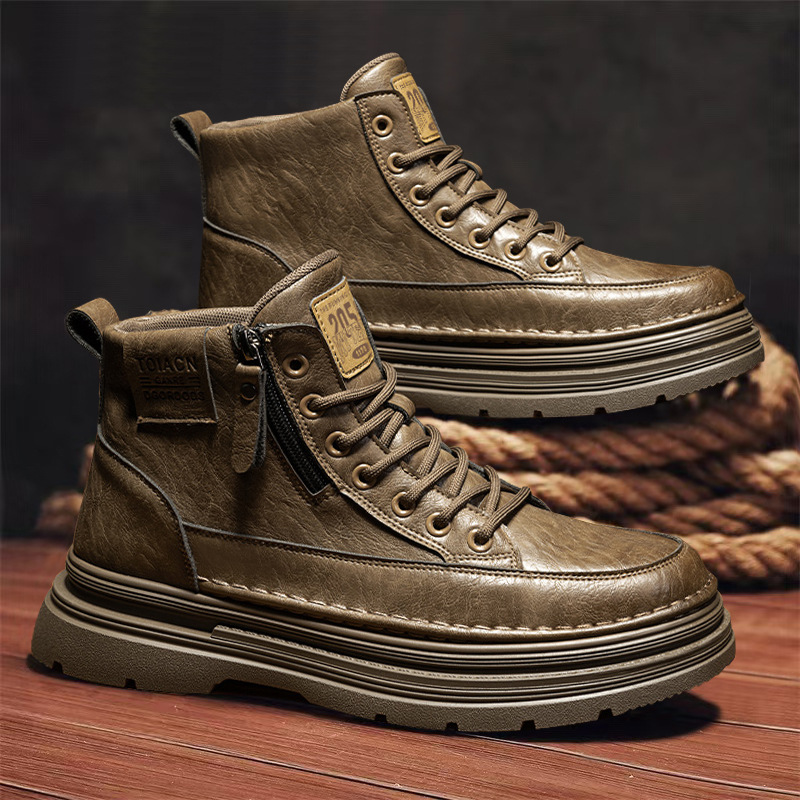 Mens Fashion Winter 2025 - Men's high top boots new casual