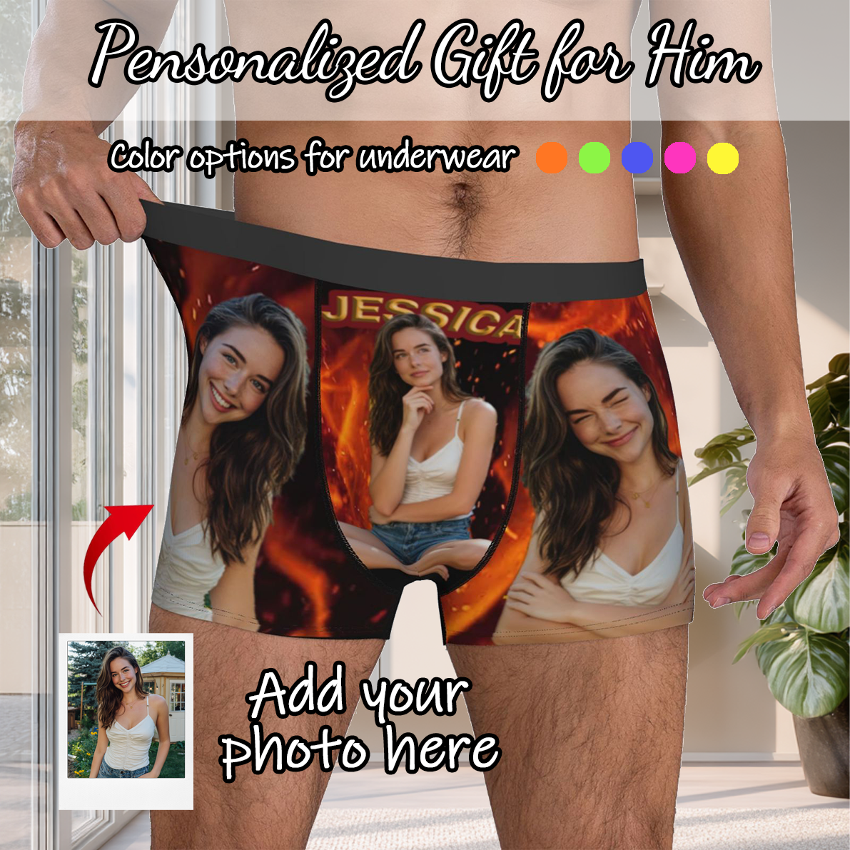 Men'S Fashion Underwear - Personalized Face Photo Underwear Custom Boxer