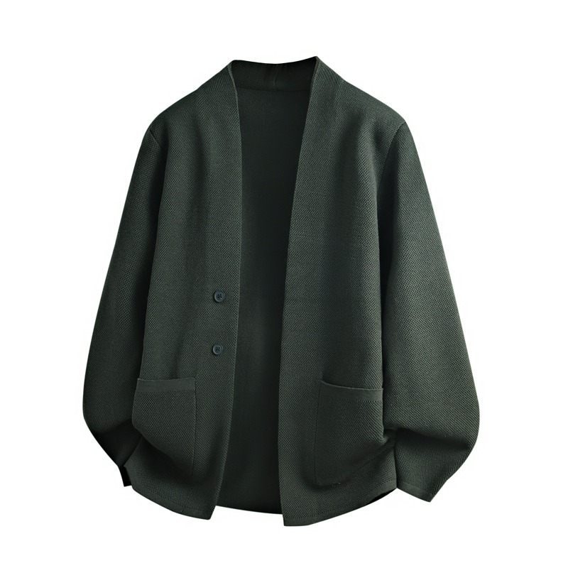 Men'S Fashion Zip Sweater - Men's Solid Color Cardigan Long Sleeve