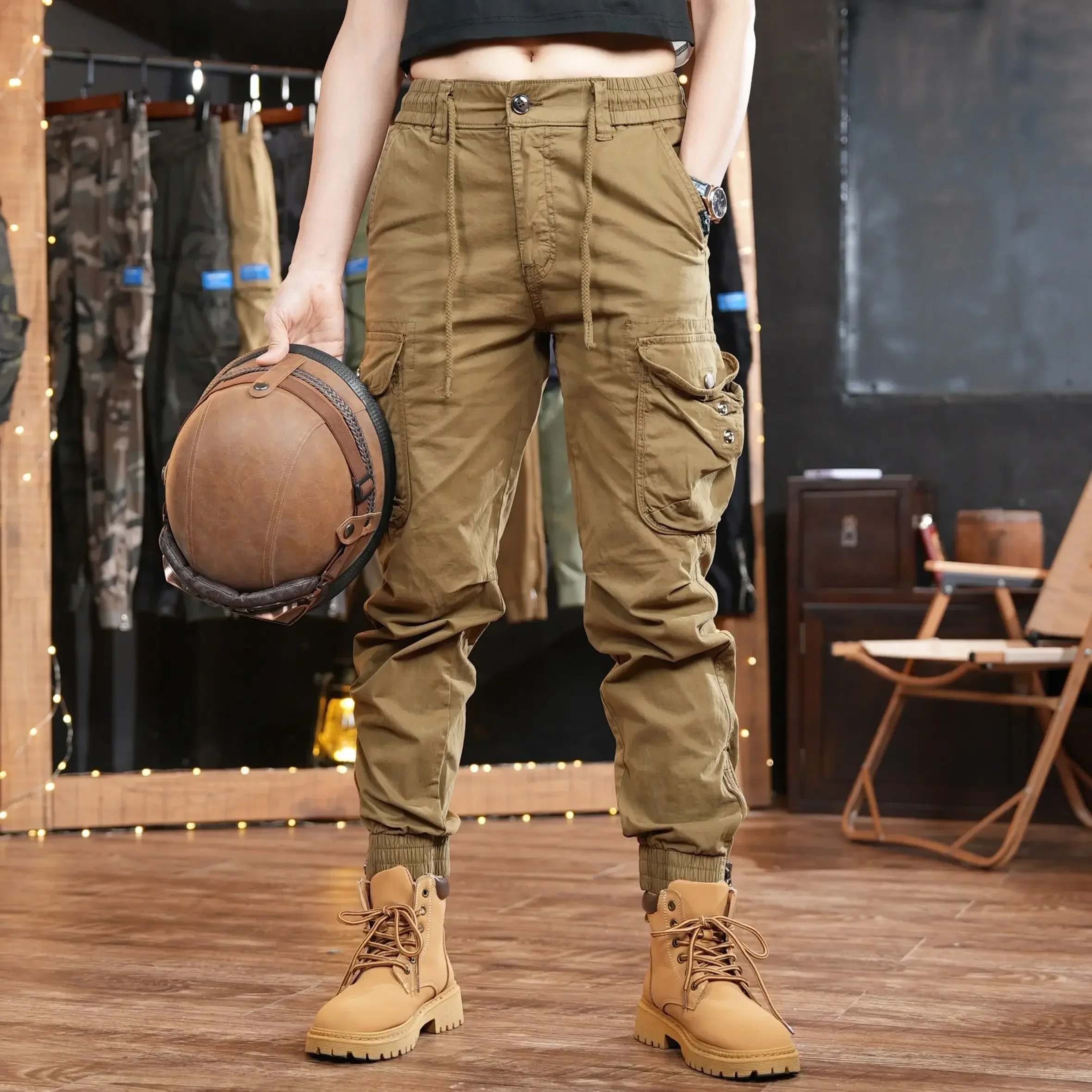 Cargo Jogger Pants - Multi Pocket Outdoor Trousers Man Cargo