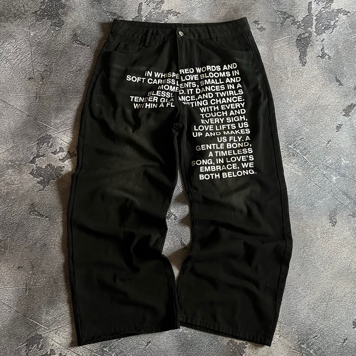 American Pattern Letter Jeans  - Mens Fashion Streetwear avaliação e preço