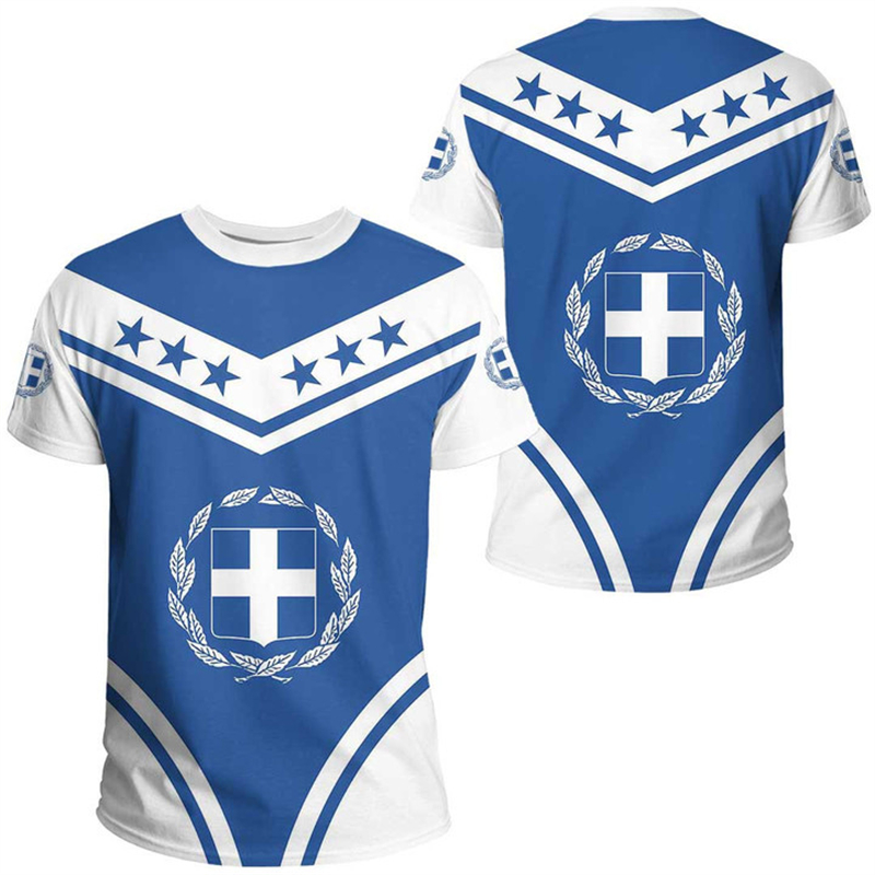 Greece Flag Map 3d Printed T S - Men'S Fashion Greece avaliação e preço