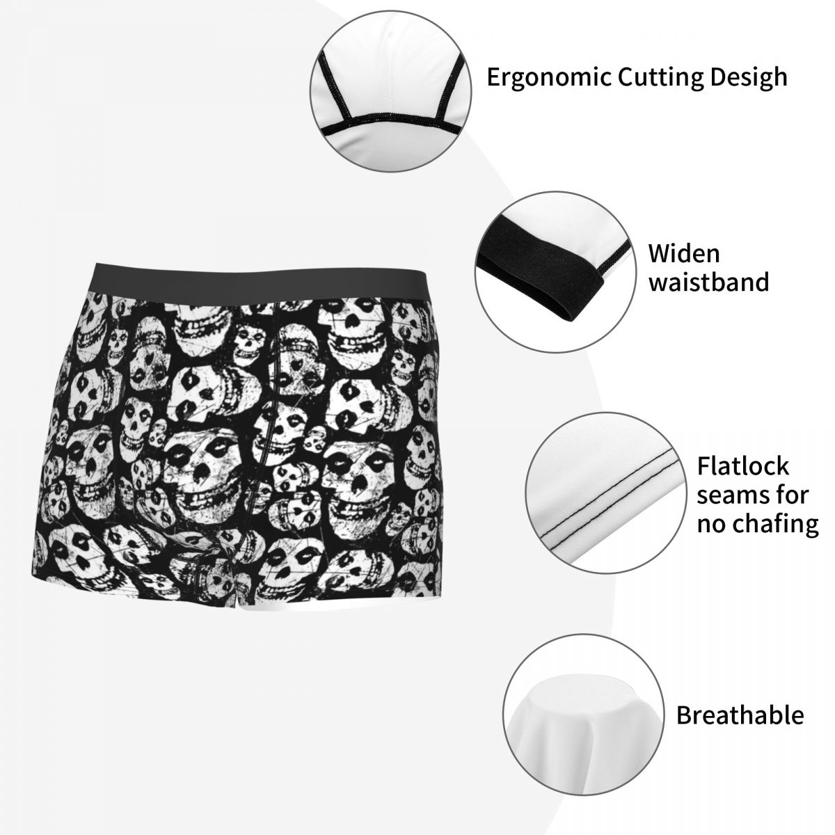 Male Fashion Misfits Horror Pu - Men'S Fashion Underwear avaliação e preço
