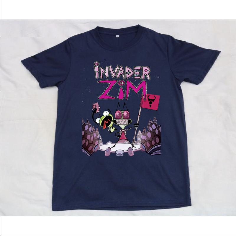 Invader Zim Poster Navy Blue T - Poster Men Fashion avaliação e preço