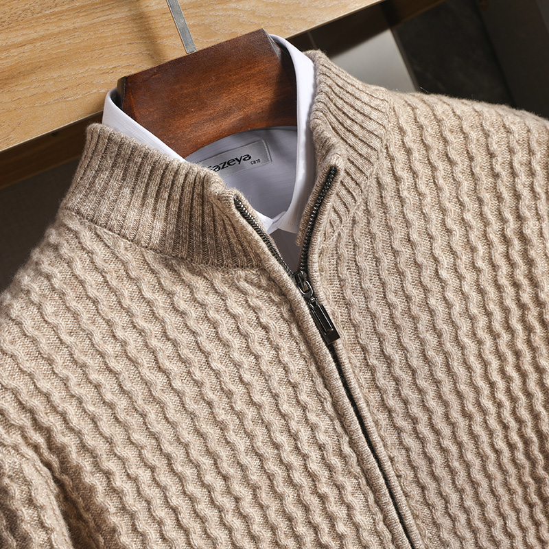 Men's Zipper Mock Collar Thick - Men'S Fashion Zip Sweater avaliação e preço