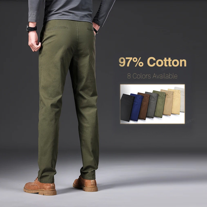 Good Quality 97%Cotton Men's C - Chino Pants Men avaliação e preço