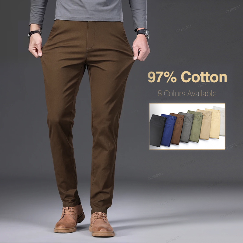 Good Quality 97%Cotton Men's C - Chino Pants Men avaliação e preço