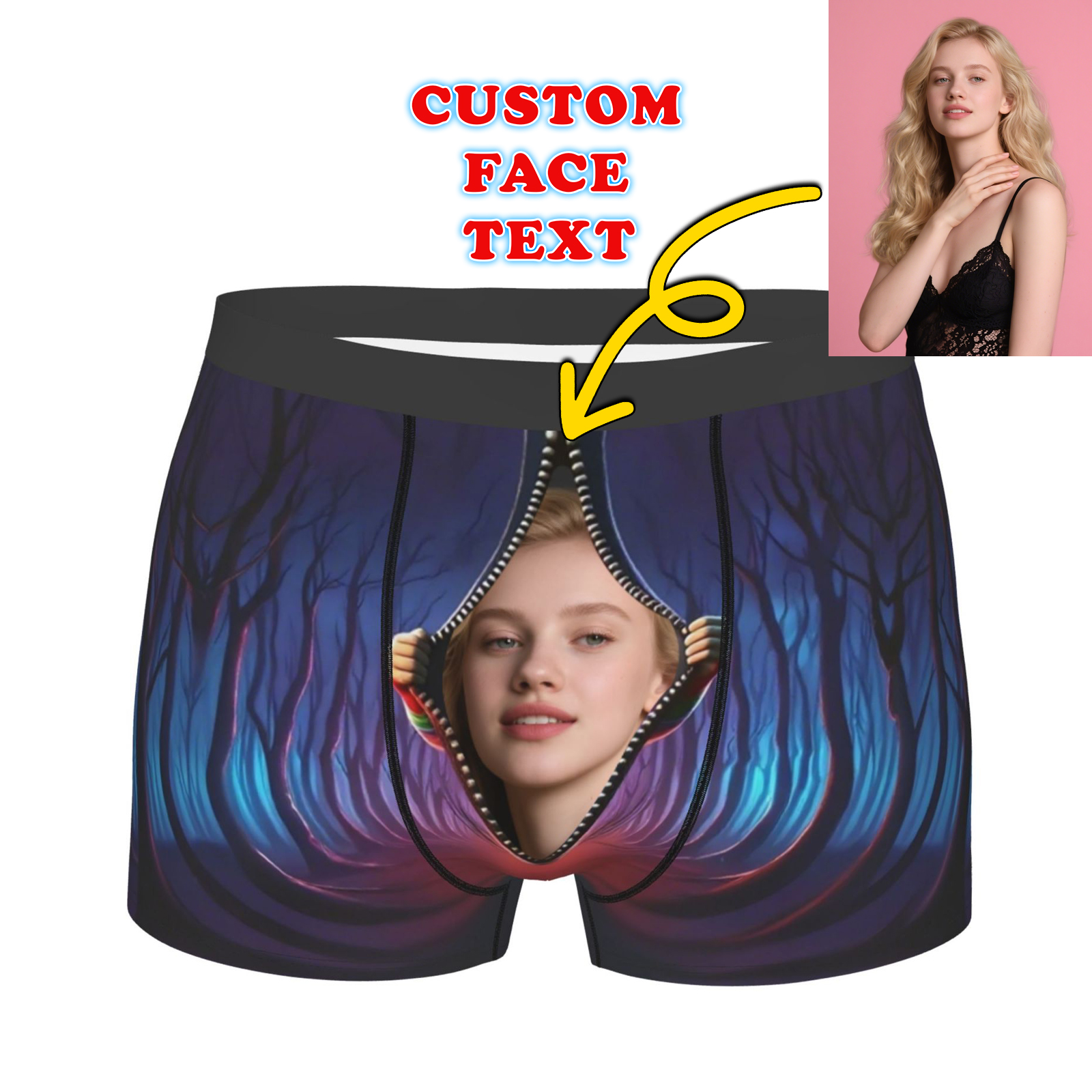 Custom Face Photo Boxers Short - Men'S Fashion Underwear avaliação e preço