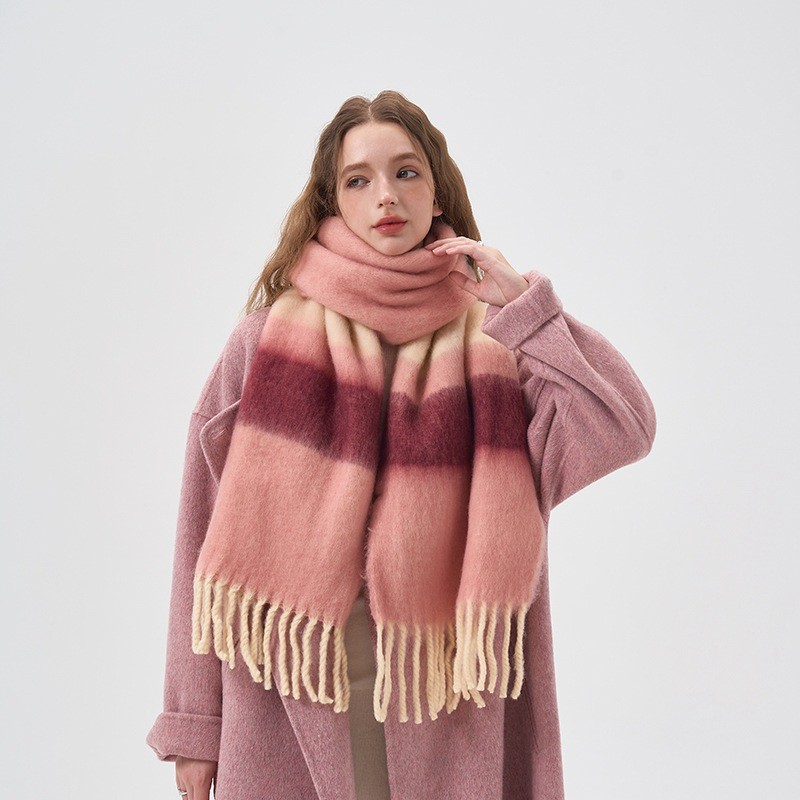 New Winter Rainbow Plaid Brush - Mens Fashion Poncho avaliação e preço