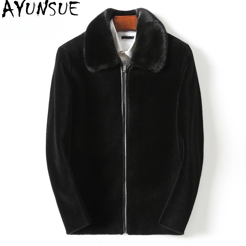 AYUNSUE Casual 100% Wool Coats - Mens Fashion Winter 2025 avaliação e preço