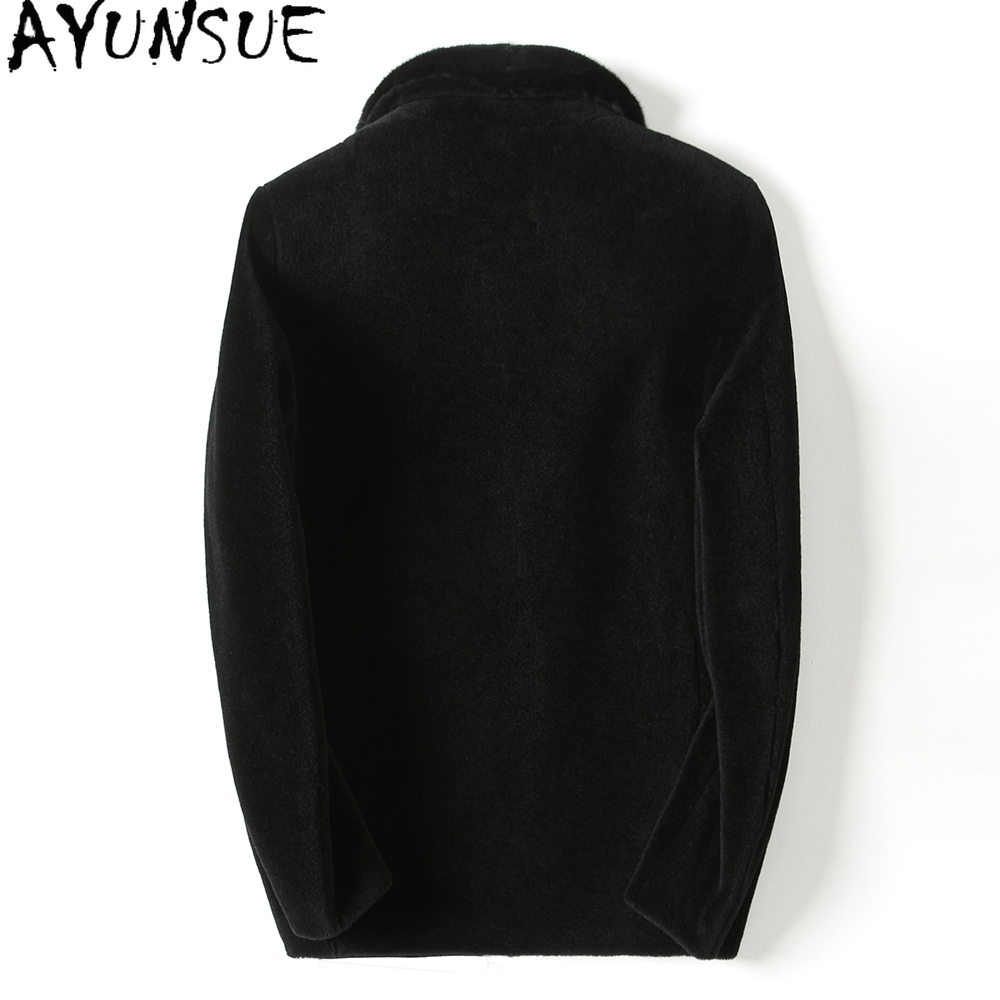 AYUNSUE Casual 100% Wool Coats - Mens Fashion Winter 2025 avaliação e preço