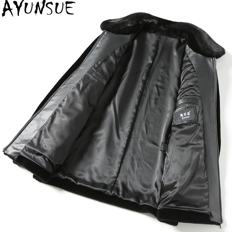 AYUNSUE Casual 100% Wool Coats - Mens Fashion Winter 2025 avaliação e preço