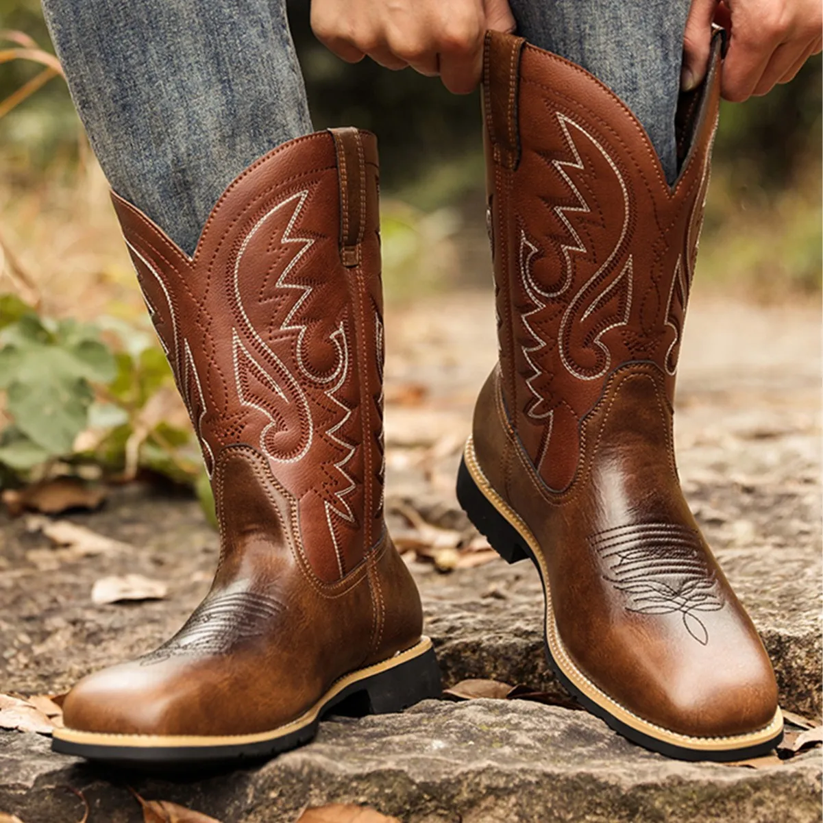 Men's Mid-calf Boots Fashion H - Mens Fashion Winter 2025 avaliação e preço