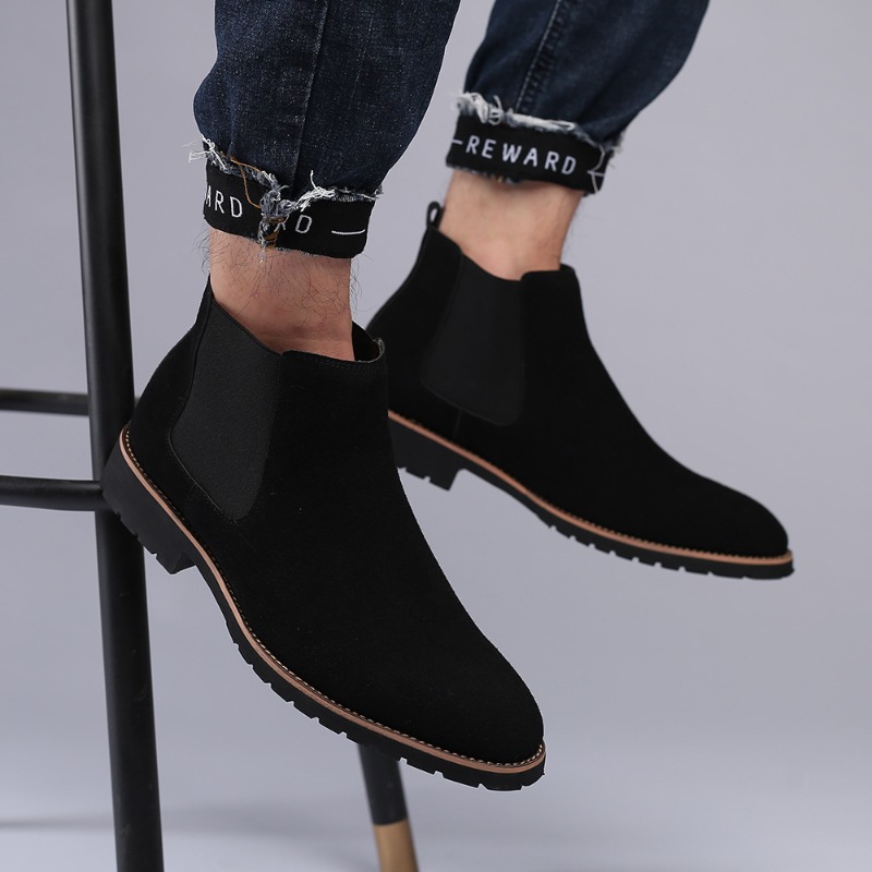 Men Ankle Boots British Style  - Mens Fashion Dress avaliação e preço