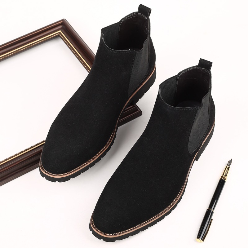 Men Ankle Boots British Style  - Mens Fashion Dress avaliação e preço