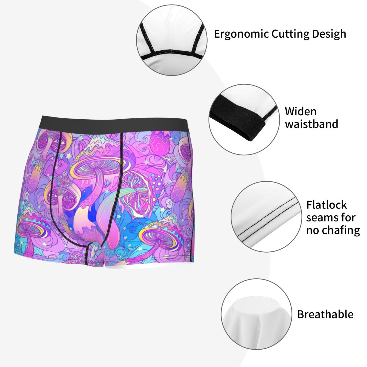 Male Fashion Psychedelic Magic - Men'S Fashion Underwear avaliação e preço