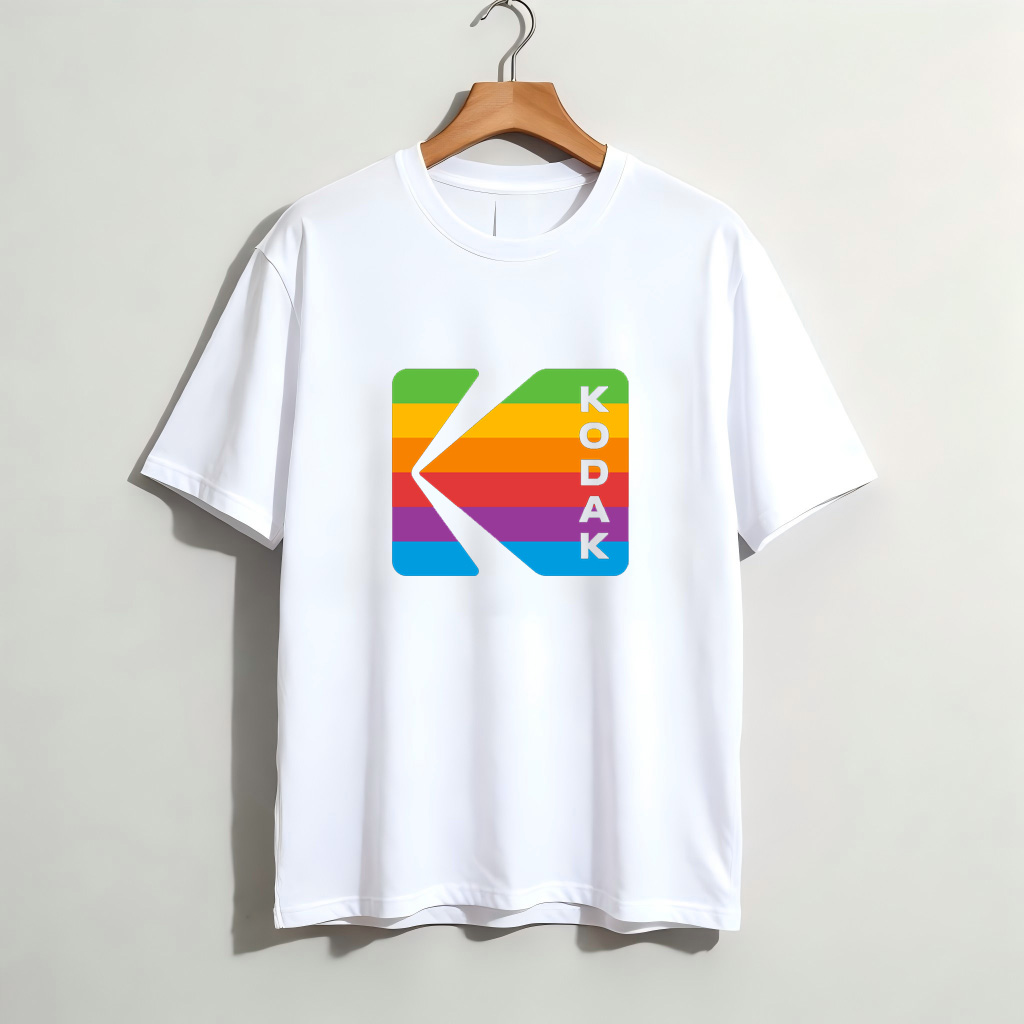 Kodak Rainbow Stripe Logo Grap - Men Fashion Photography avaliação e preço