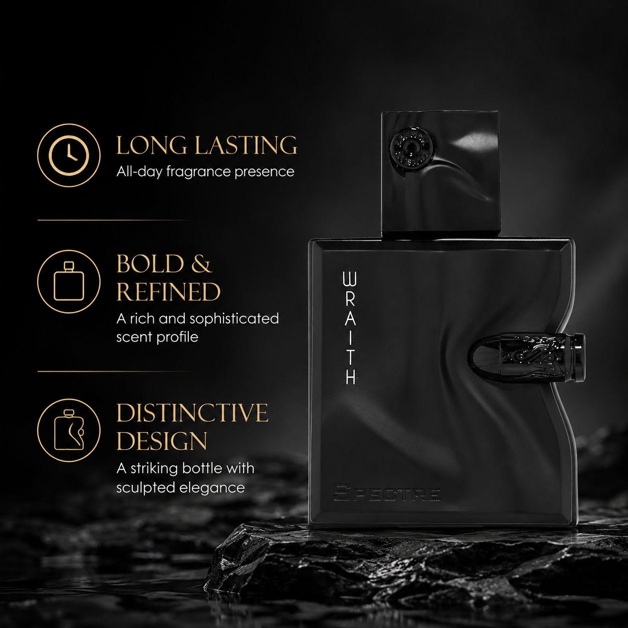 Sculpted Black Bottle Men Eau  - Men'S Fashion Perfume avaliação e preço
