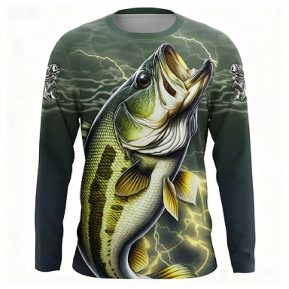 Fashionable Bass Pattern Crew  - Mens Fashion Trend avaliação e preço