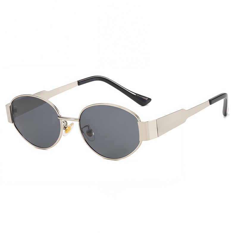 Retro Metal Round Frame Sungla - Men Fashion Photography avaliação e preço