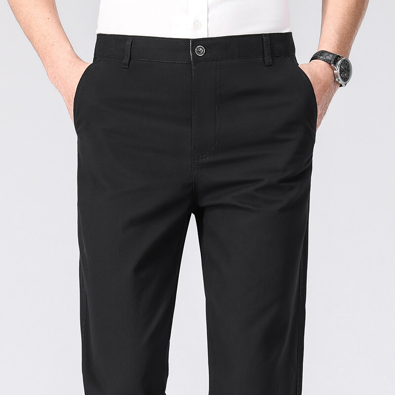 Mens Cotton Trousers Man Busin - Chino Pants Men avaliação e preço