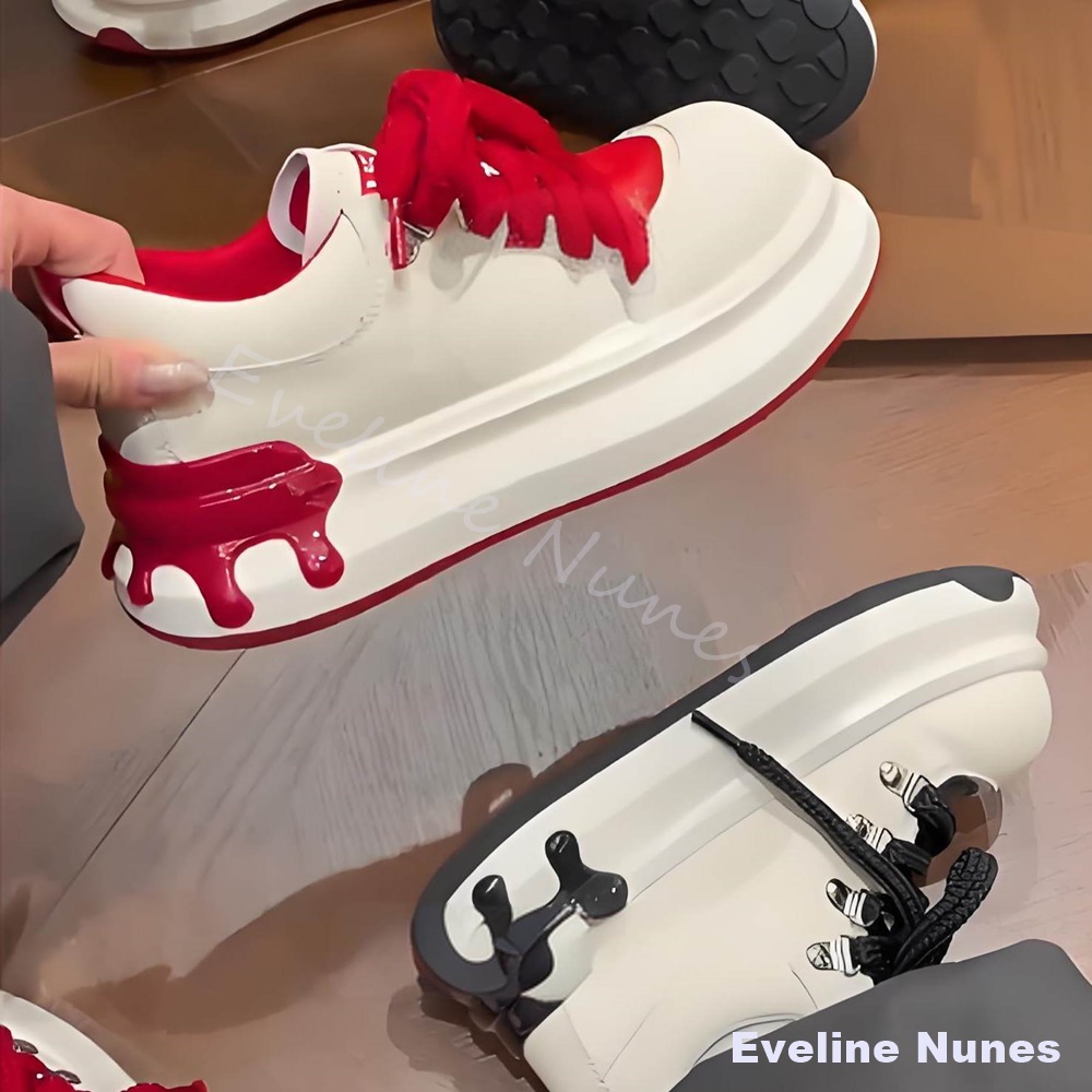 New Spring Platform Mixed Colo - Casual Sneakers Men avaliação e preço