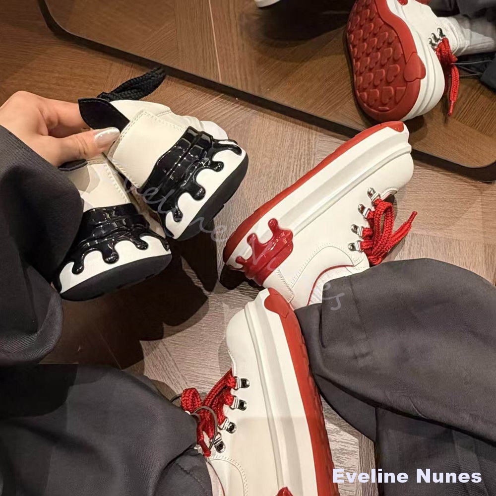 New Spring Platform Mixed Colo - Casual Sneakers Men avaliação e preço