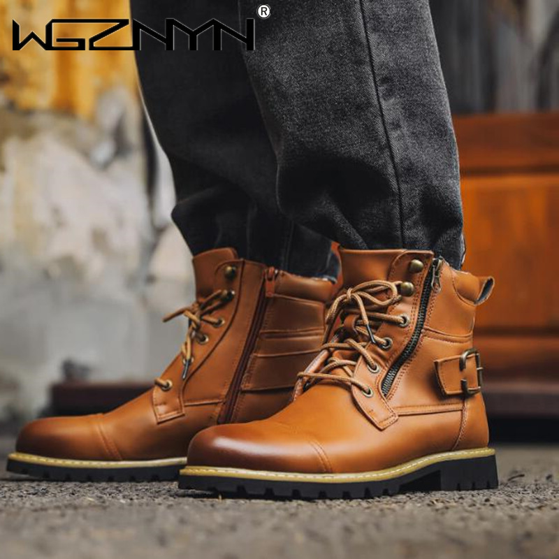 Men Motorcycle Leather Boots D - Mens Fashion Winter 2025 avaliação e preço