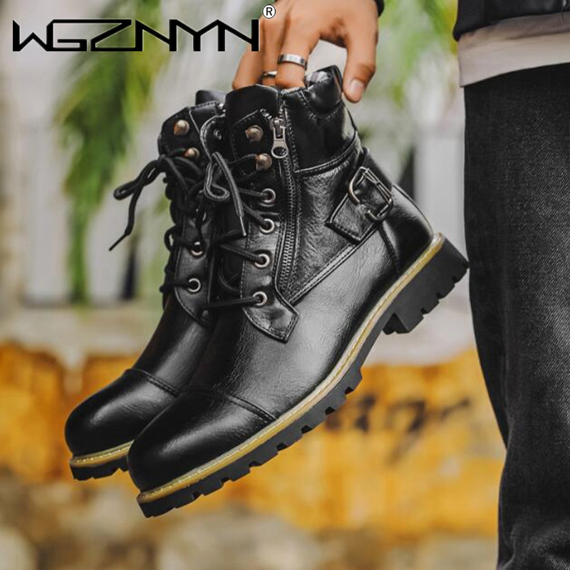 Men Motorcycle Leather Boots D - Mens Fashion Winter 2025 avaliação e preço