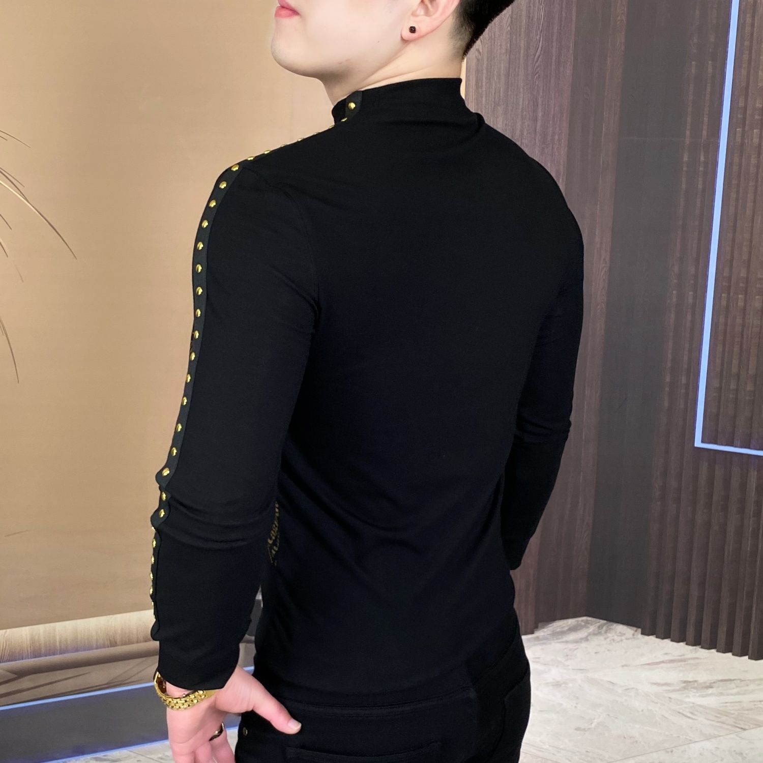 New long-sleeved tops for fash - Mens Fashion Trend avaliação e preço