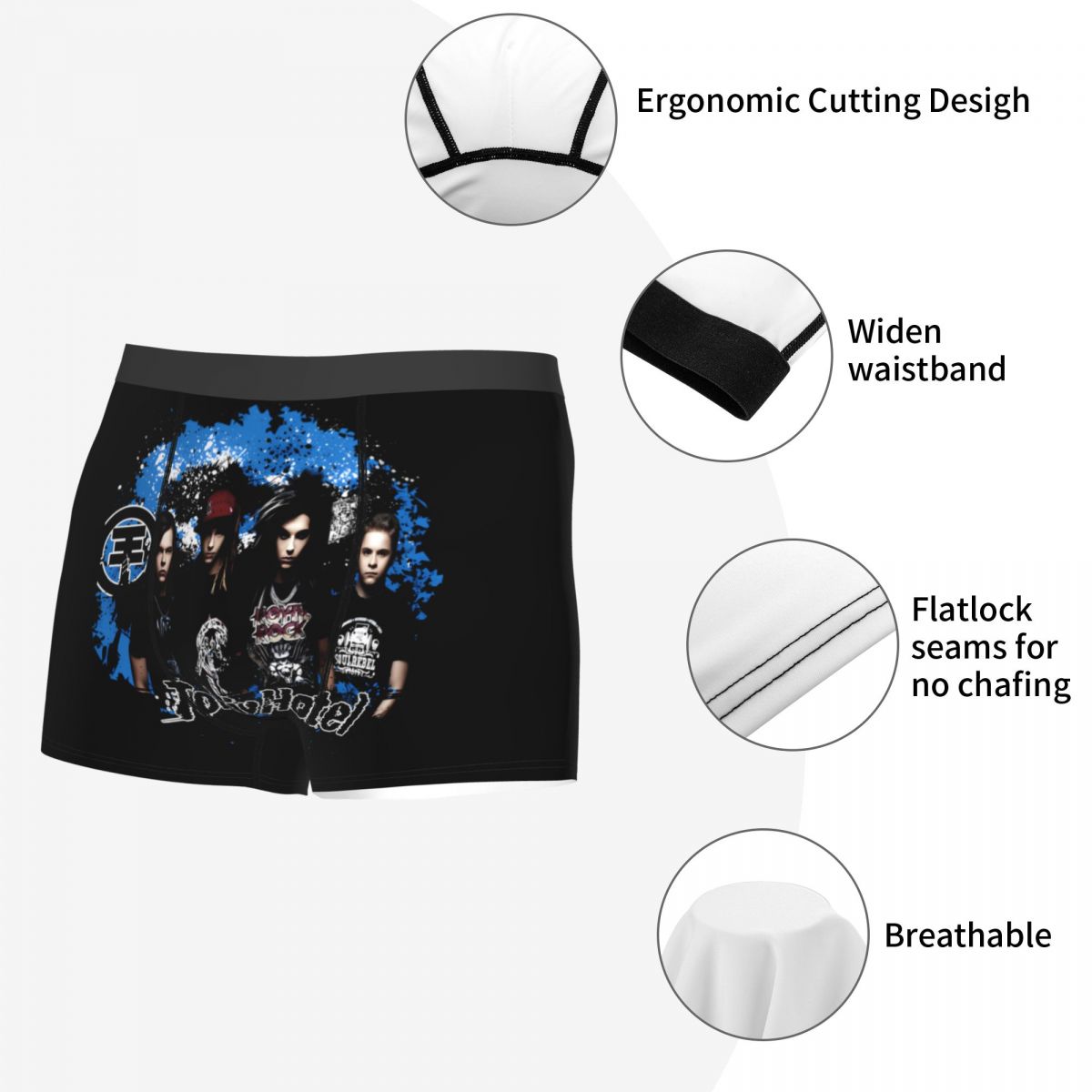 Male Fashion Tokio Hotels Heav - Men'S Fashion Underwear avaliação e preço