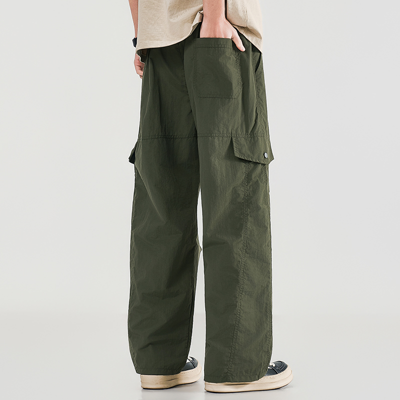 Summer Men's Workwear Wide Leg - Cargo Jogger Pants avaliação e preço