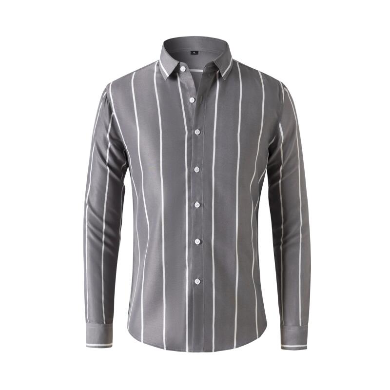 Men's Striped Dress Shirt Long - Mens Fashion Dress avaliação e preço