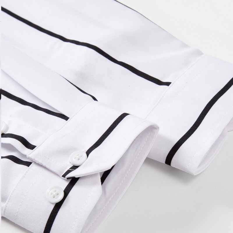 Men's Striped Dress Shirt Long - Mens Fashion Dress avaliação e preço