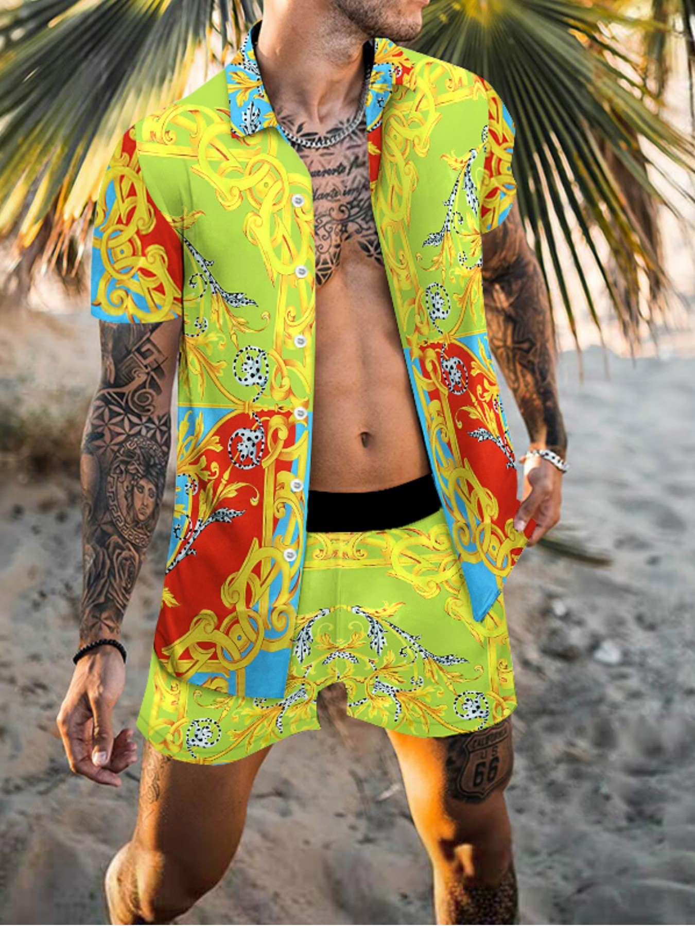 Men Fashion New Beach Set Shor - Mens Fashion Dress avaliação e preço