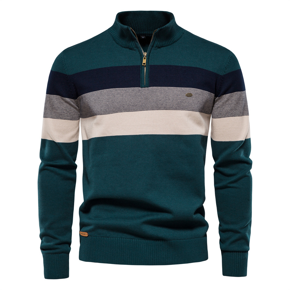 Men Sweaters Knitwear New Autu - Men'S Fashion Zip Sweater avaliação e preço