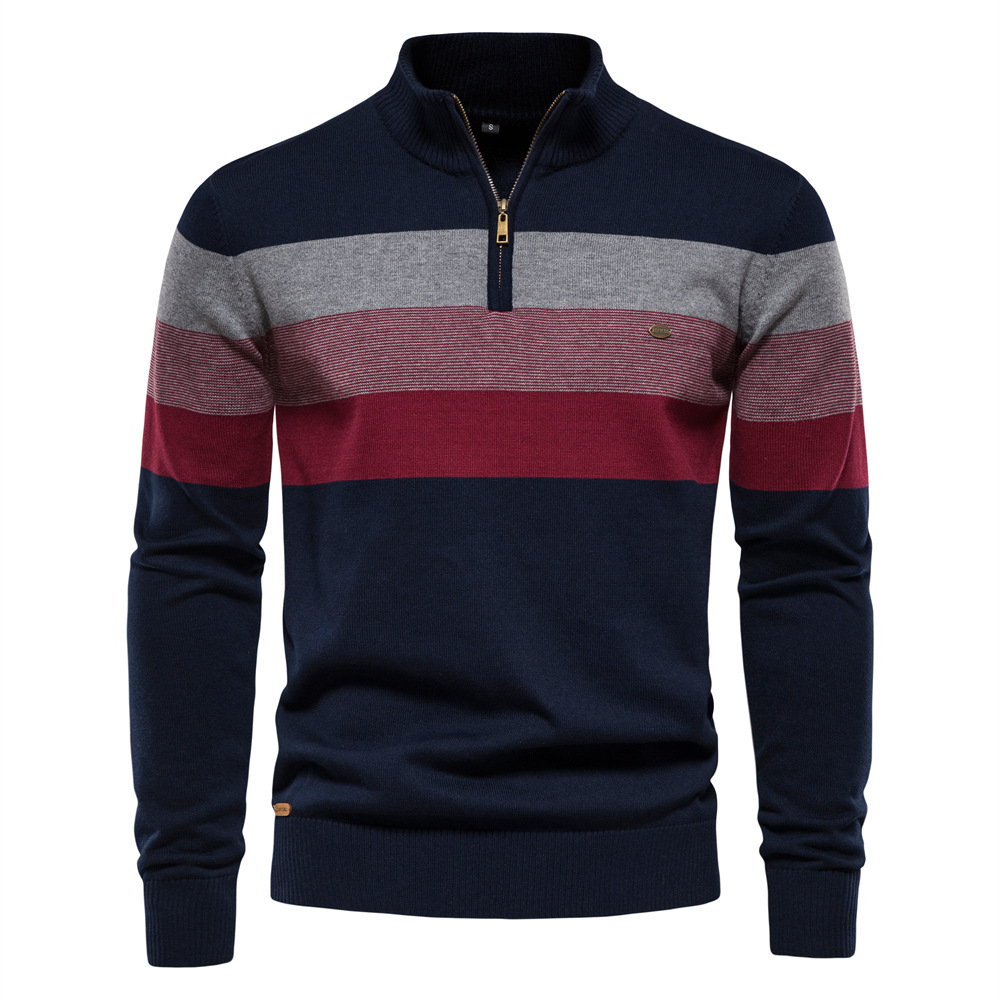 Men Sweaters Knitwear New Autu - Men'S Fashion Zip Sweater avaliação e preço