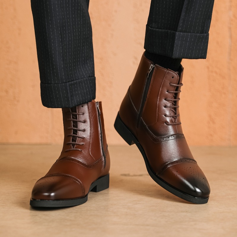 Luxury Men's Boots New High-to - Mens Fashion Dress avaliação e preço