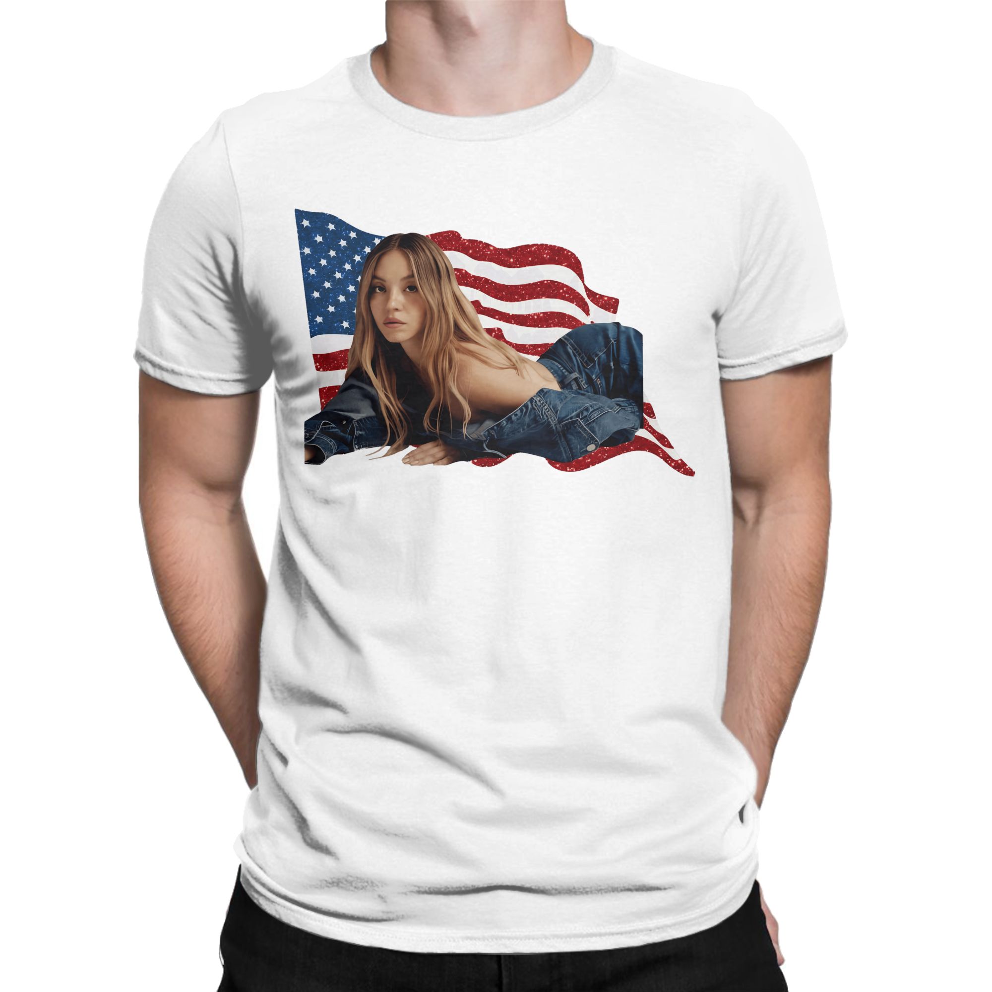 Sydney Sweeney Cotton T Shirt  - Men'S Fashion Sydney avaliação e preço