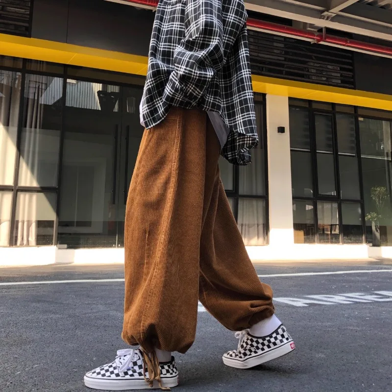 Japanese Streetwear Corduroy W - Cargo Jogger Pants avaliação e preço