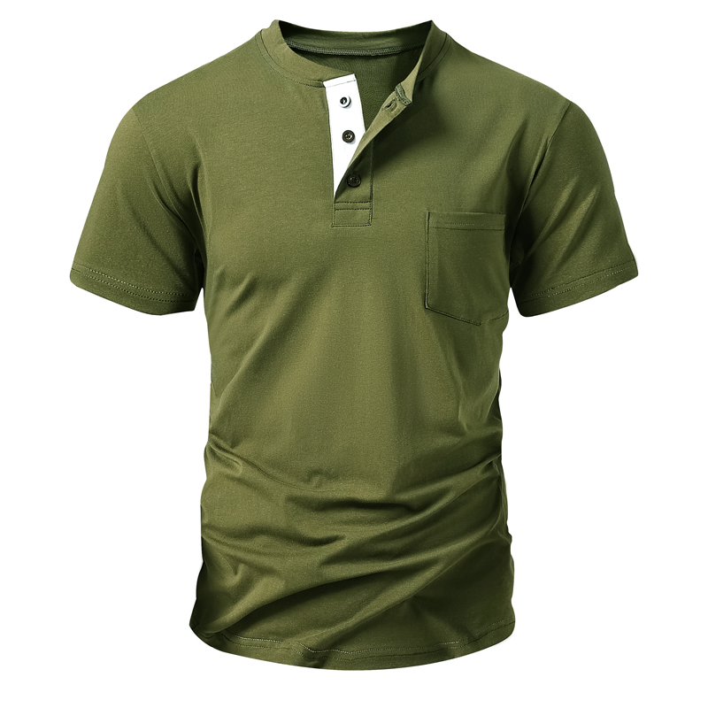 Henley T Shirt Men's EU Size C - Mens Fashion Streetwear avaliação e preço