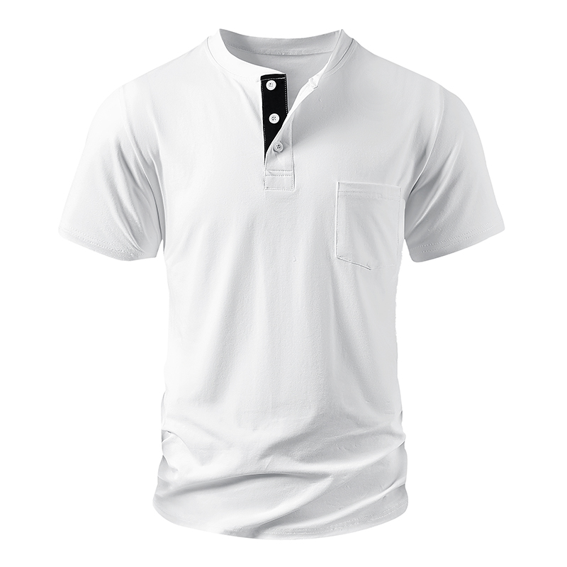 Henley T Shirt Men's EU Size C - Mens Fashion Streetwear avaliação e preço