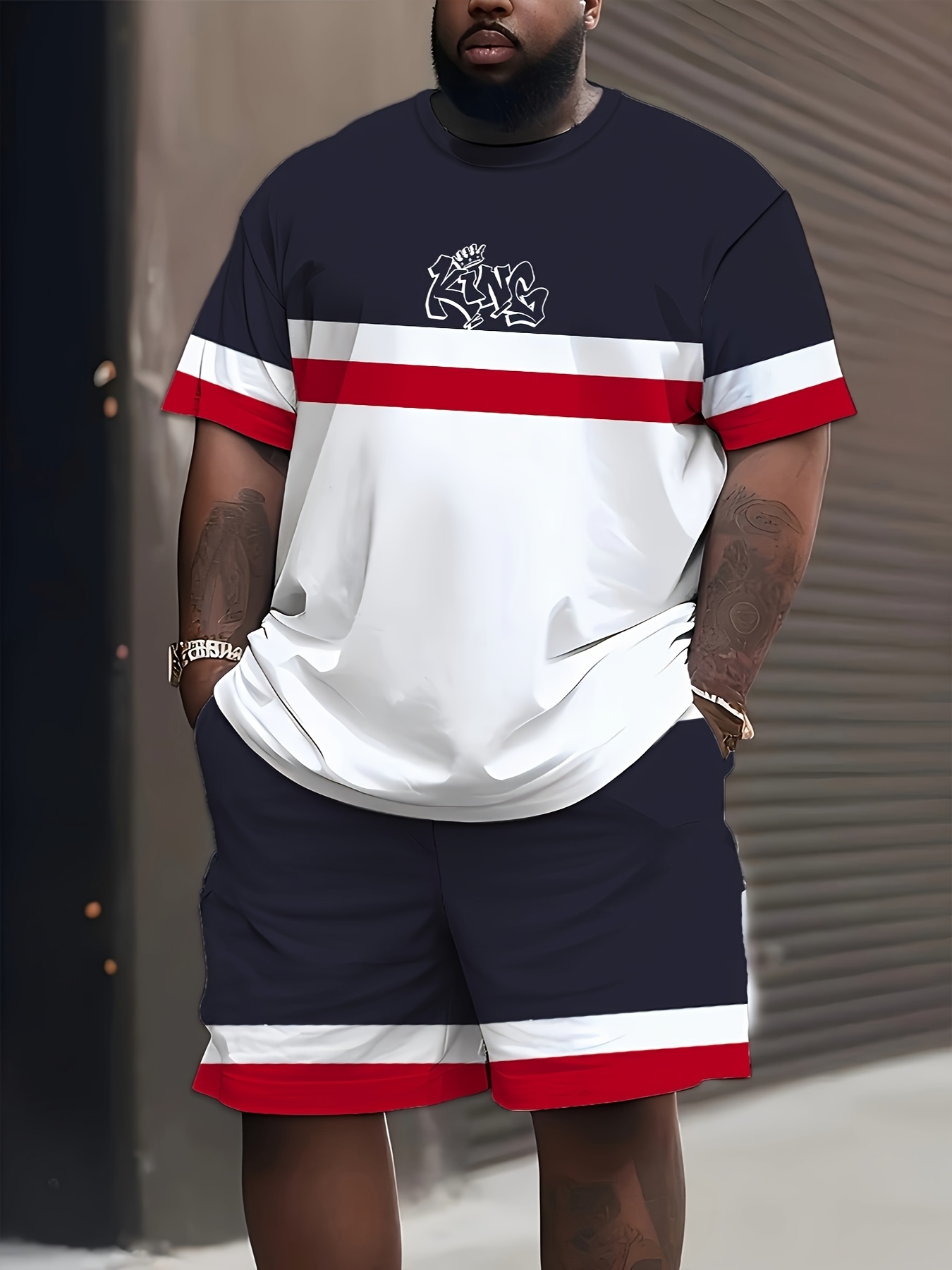 New Plus Size Men's T-shirt An - Mens Fashion Streetwear avaliação e preço