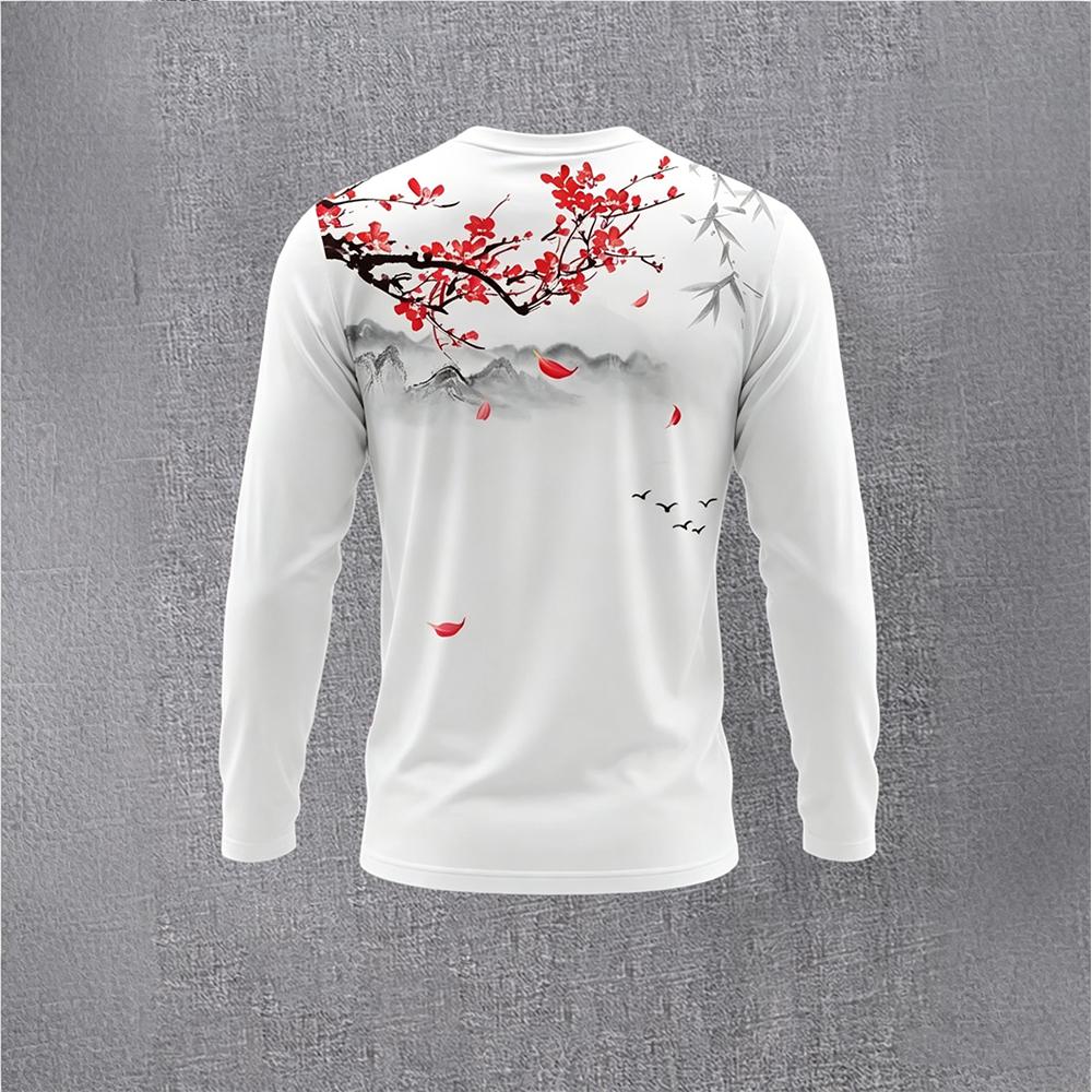 Chinese Style Ink Plum Blossom - Mens Fashion Streetwear avaliação e preço