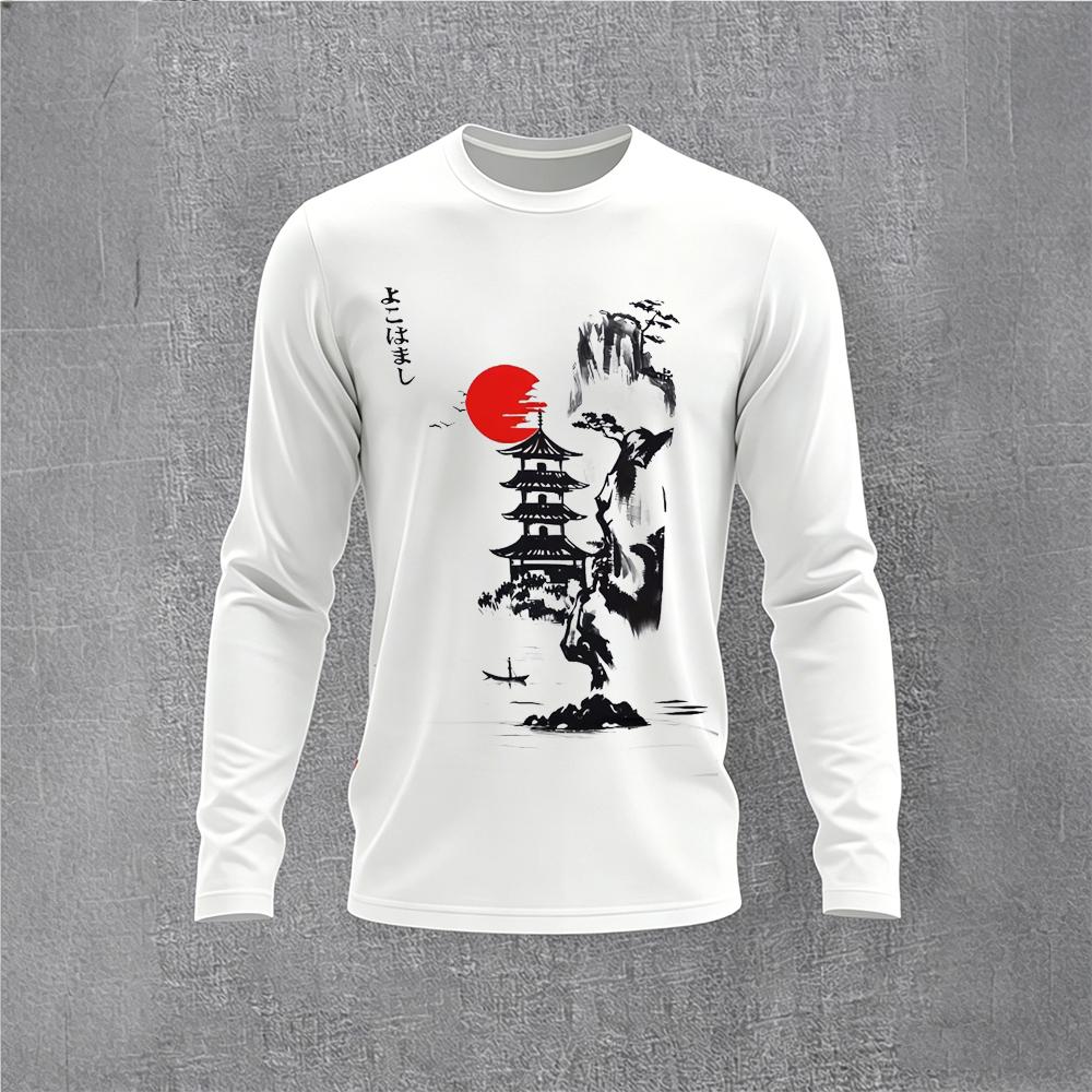 Chinese Style Ink Plum Blossom - Mens Fashion Streetwear avaliação e preço