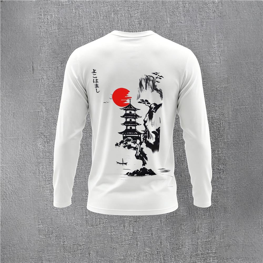 Chinese Style Ink Plum Blossom - Mens Fashion Streetwear avaliação e preço