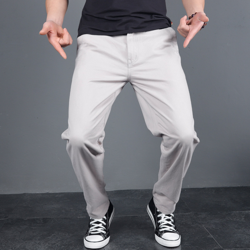 New Men's Spring Autumn Solid  - Chino Pants Men avaliação e preço