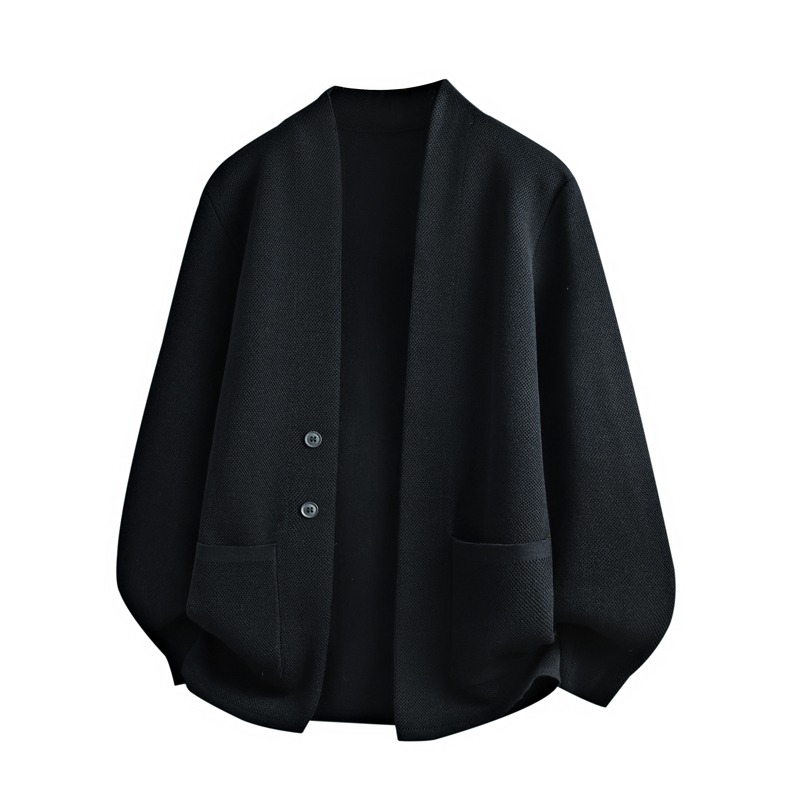 Men's Solid Color Cardigan Lon - Men'S Fashion Zip Sweater avaliação e preço
